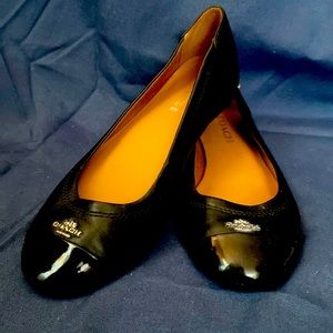Black Coach Ballet Flat
